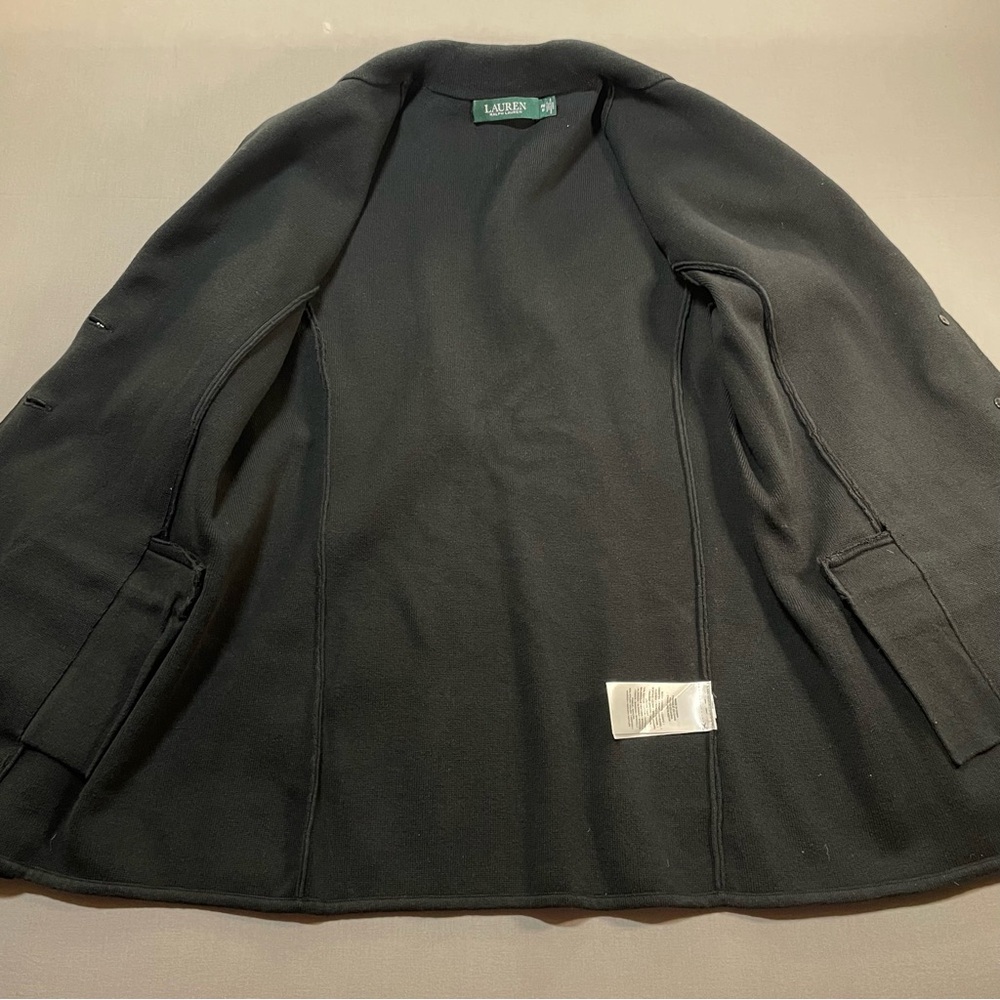 Lauren Ralph Lauren Combed Cotton-Blend Sweater Blazer - Womens Petite Medium - Picture 12 of 14